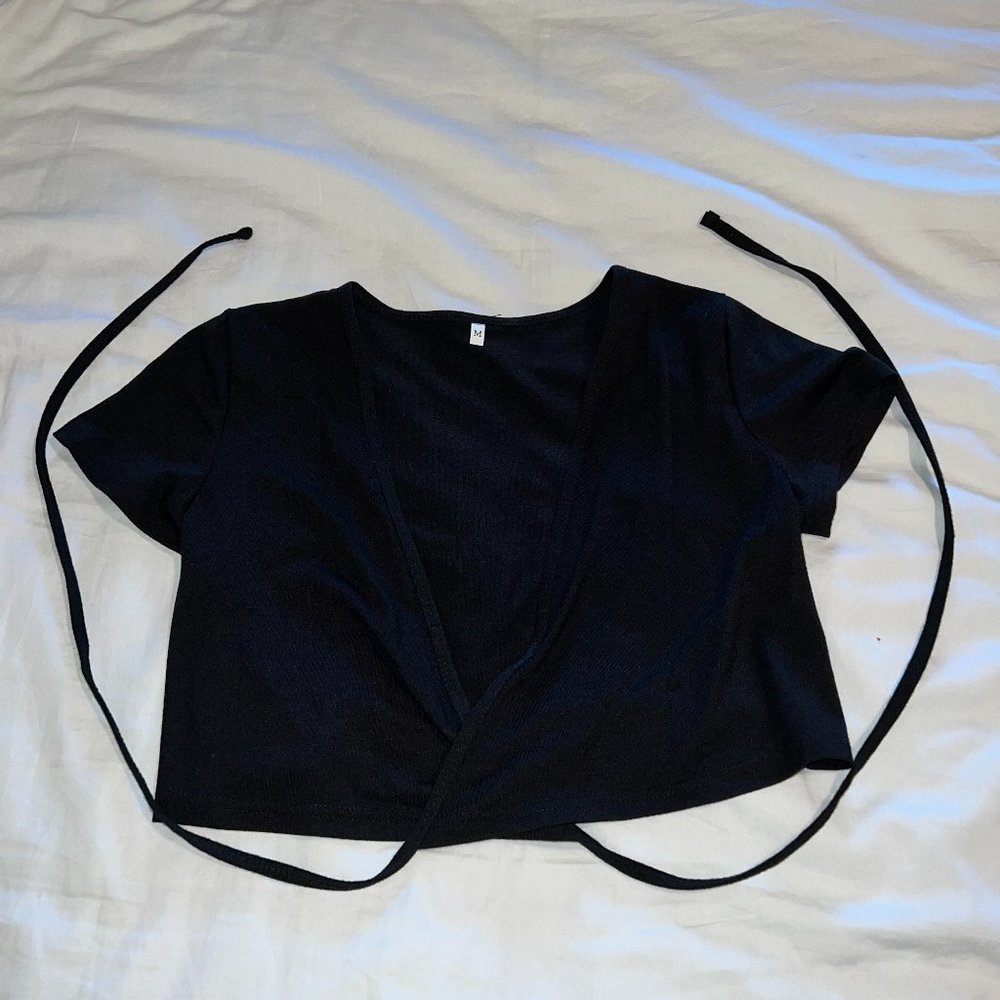 Cropped Wrap-Around Top